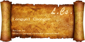 Lengyel Csongor névjegykártya