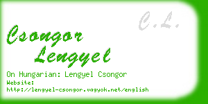 csongor lengyel business card